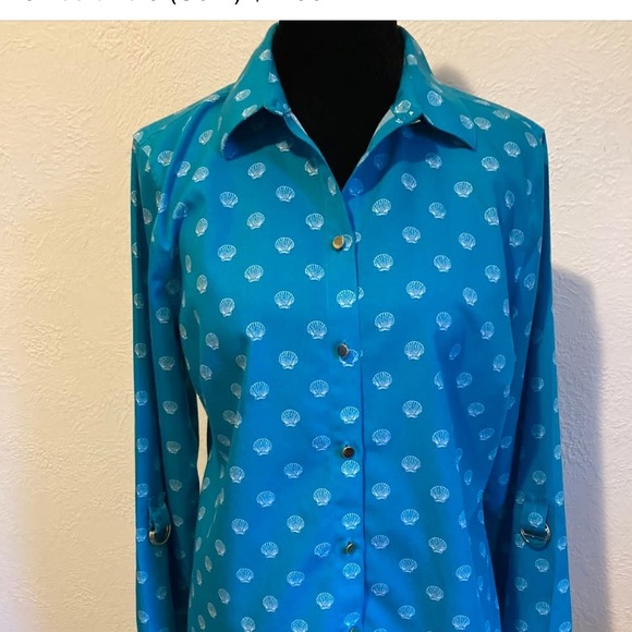 Blue Polka Dot Women's Top - Picture 1 of 1